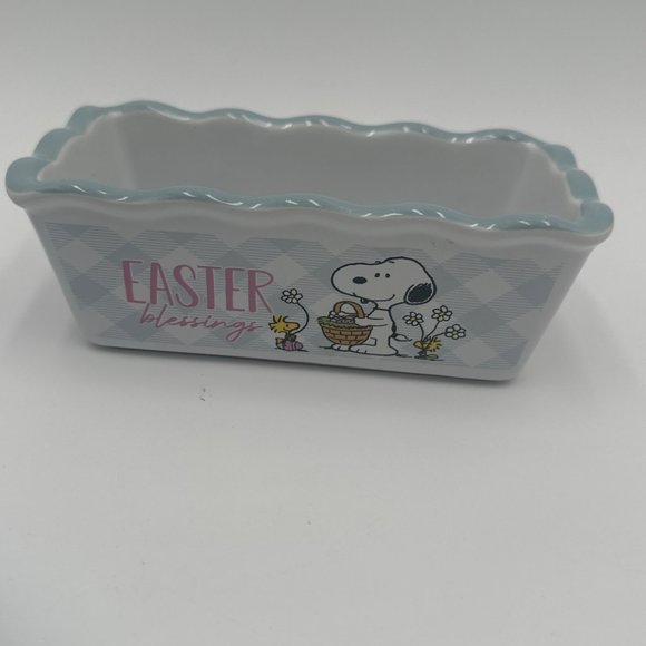 Peanuts Snoopy Spoon Rest Ceramic Snoopy with loaf pan new - Picture 3 of 6